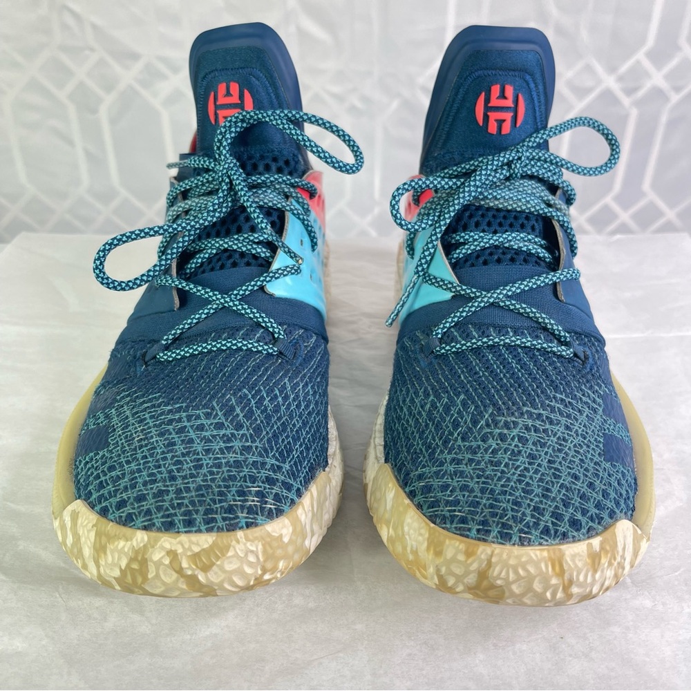 Adidas Harden Vol 2 Blue Coral Boost Basketball Shoes Mens Size 10.5